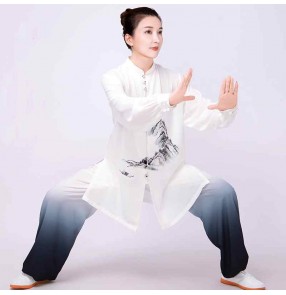 Tai chi clothing for unisex mountain cotton and linen breathable chinese kung fu uniforms wushu martial arts performance clothes